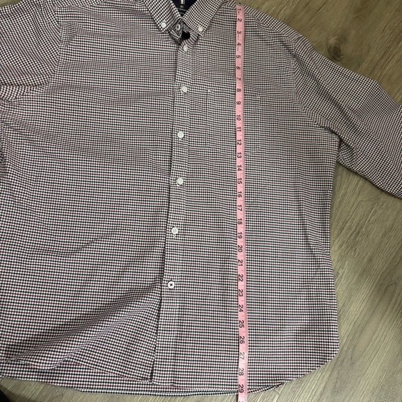 Blue Harbour Mens XL Gingham Long Sleeve Button Down Shirt Regular Fit Blue Red - Picture 7 of 13